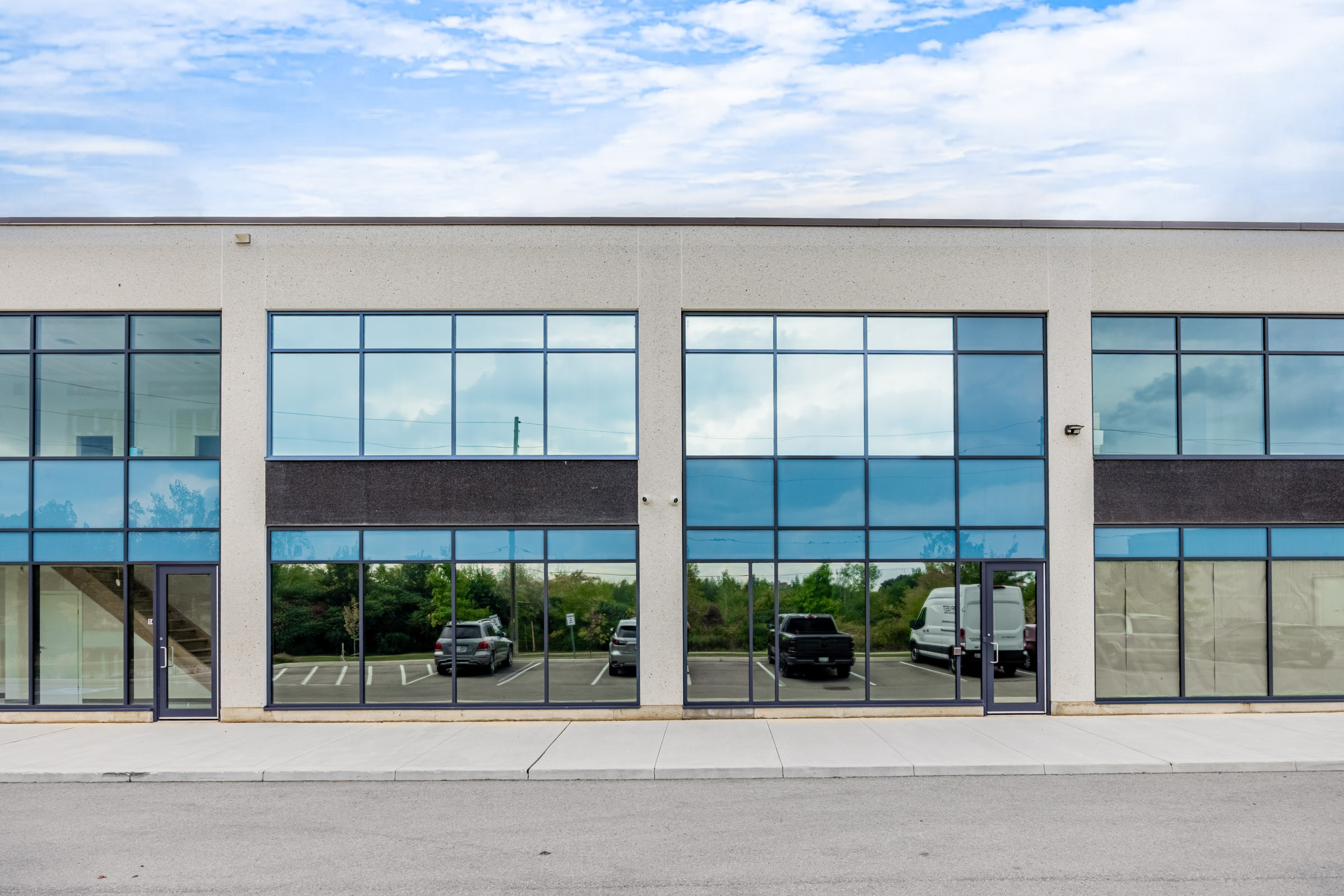 Building exterior, front entrance.