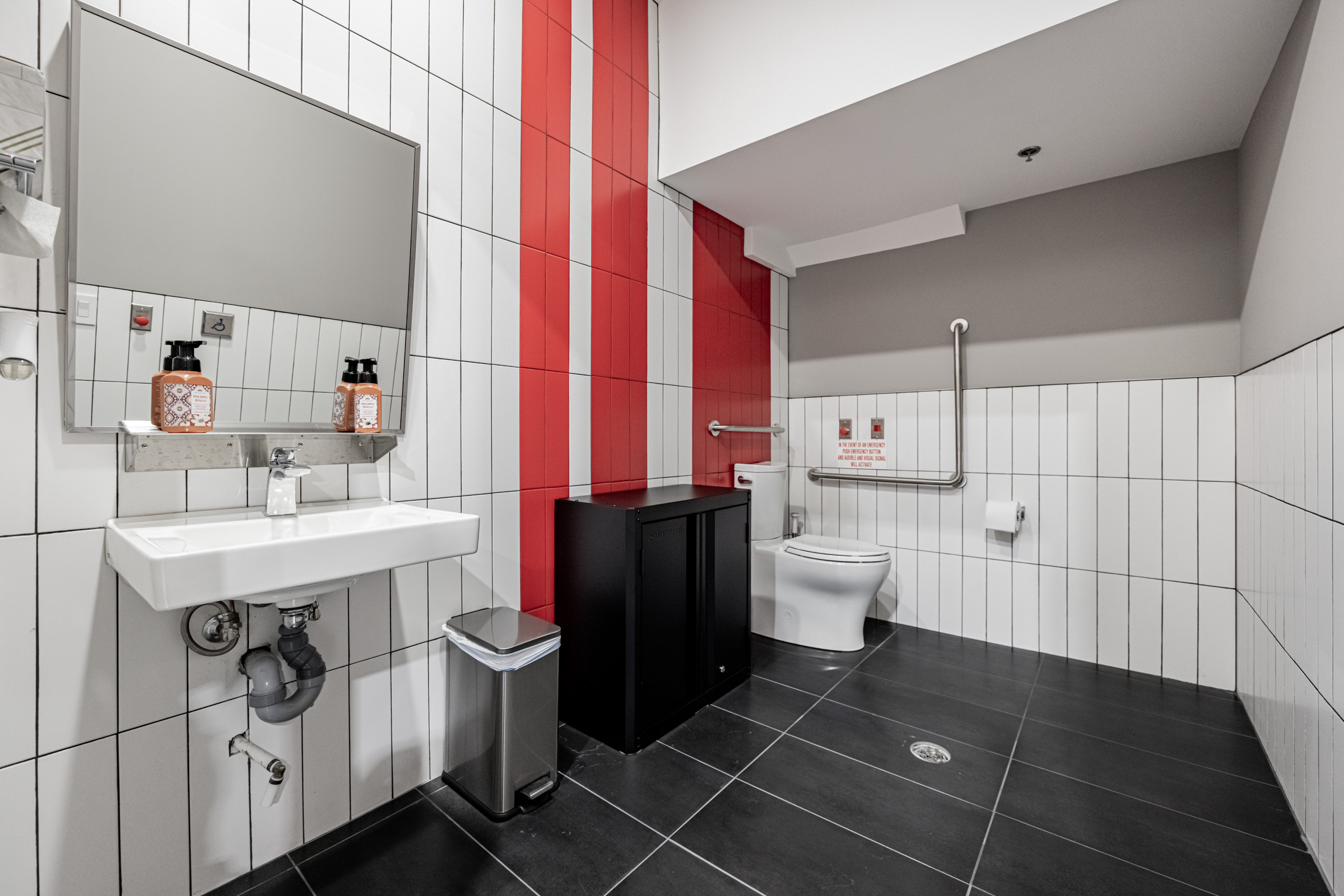 Accessible washroom, main floor.